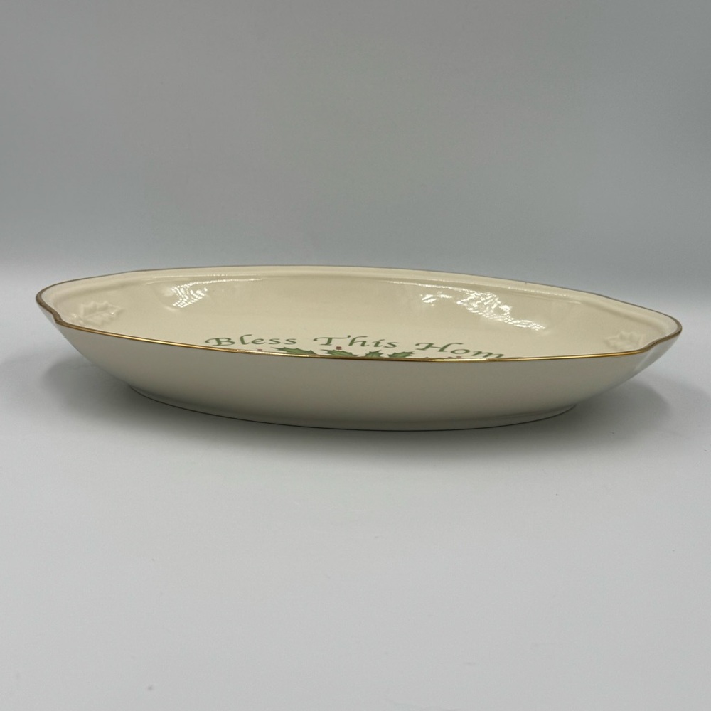 Lenox Porcelain Holiday “Bless This Home” 11” Tray Dimension Collection - Picture 4 of 6